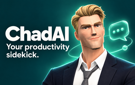 Chad, a cartoon blond assistant in a suit, looking extremely pleased with himself.